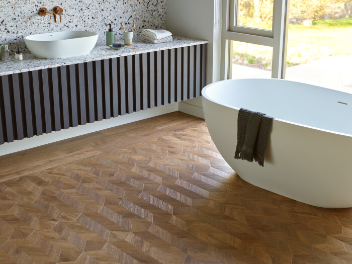 Beste merk PVC - Welke PVC soort zijn er - Amtico DC612 Venetian Parquet Wood Larkspur W7910 Brushed Oak - Knulst Amsterdam Utrecht Nunspeet